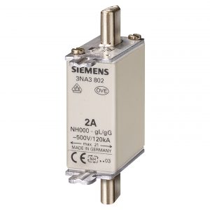 Fusible NH  500VCA  120kA  In:63A  curva gG  T000