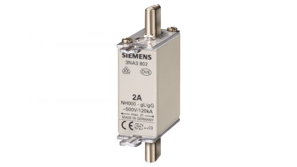 Fusible NH  500VCA  120kA  In:63A  curva gG  T000