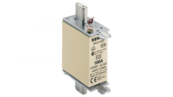 Fusible NH  500VCA  120kA  In:100A  curva gG  T000