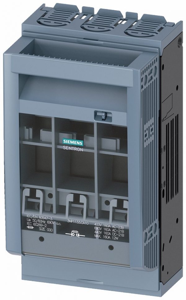Seccionador bajo carga  tapa rebatible  In:160A  3-polos p/N
