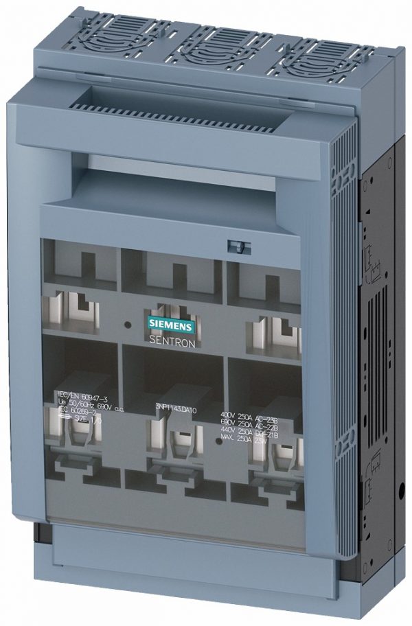 Seccionador bajo carga  tapa rebatible  In:250A  3-polos p/N