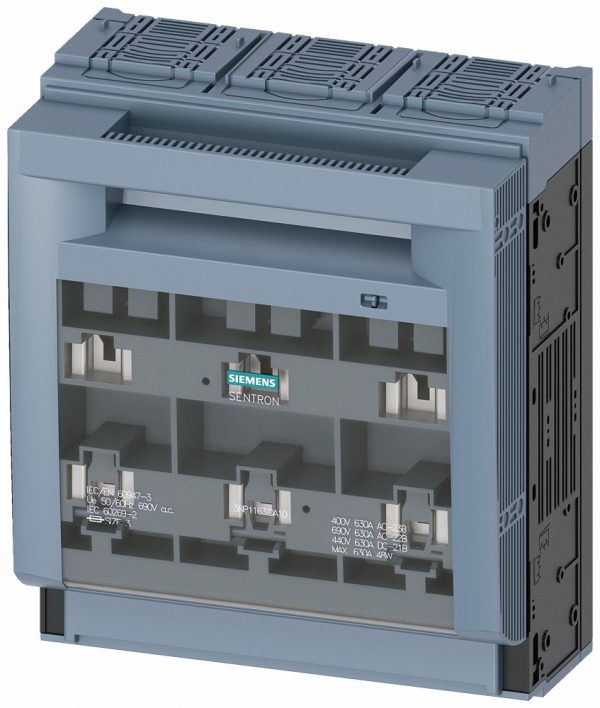 Seccionador bajo carga  tapa rebatible  In:630A  3-polos p/N
