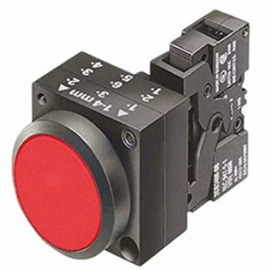 Pulsador luminoso rasante completo c/LED  plastico  IP66  24