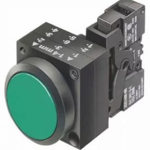 Pulsador luminoso rasante completo c/LED  plastico  IP66  23