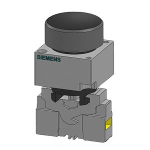 Pulsador luminoso rasante completo c/LED  plastico  IP66  23