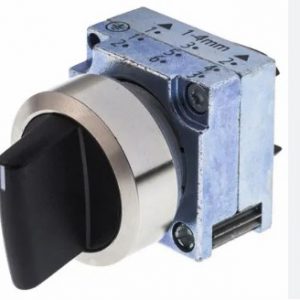 Perilla conmutadora  metalica  IP67  NEGRA  3 pos.  s/retenc