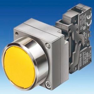 Pulsador rasante completo  metalico  IP67  1NC  ROJO