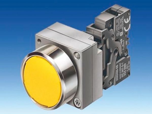 Pulsador rasante completo  metalico  IP67  1NC  ROJO