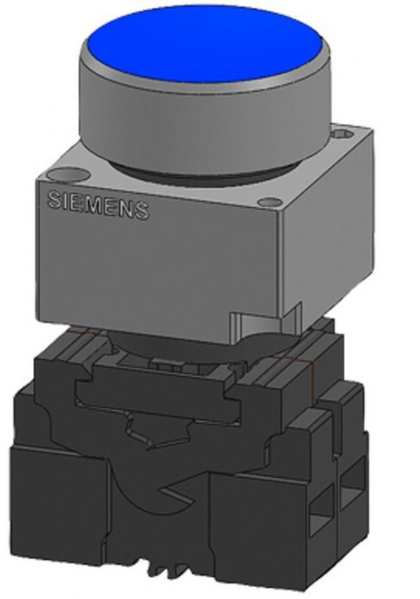 Pulsador luminoso rasante completo c/LED  metalico  IP67  24