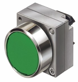 Pulsador luminoso rasante completo c/LED  metalico  IP67  23