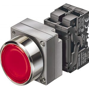 Pulsador luminoso rasante completo c/LED  metalico  IP67  23