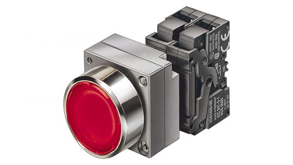 Pulsador luminoso rasante completo c/LED  metalico  IP67  23