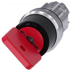 Interruptor de llave O.M.R  22 mm  redondo  metal  brillante