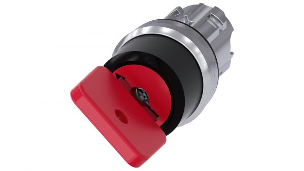 Interruptor de llave O.M.R  22 mm  redondo  metal  brillante