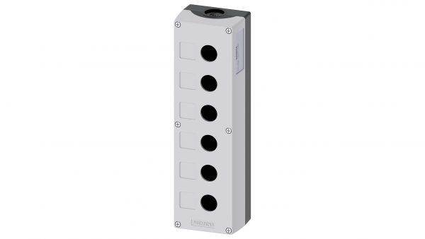 Caja plastica vacia SIRIUS ACT  Gris para 6 elementos