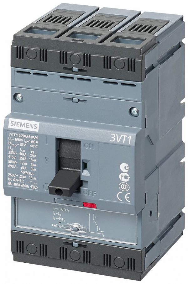 Interruptor automatico 3VT1 poder de corte estandar Icu=25kA