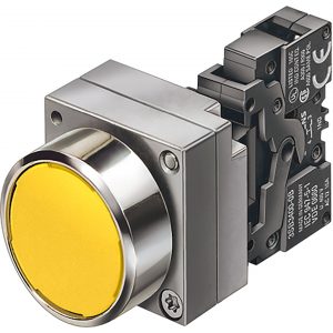 Pulsador rasante completo  metalico  IP67  1NA  AZUL