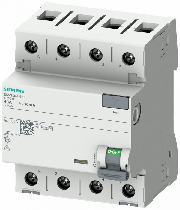 Interruptor Diferencial  In:40A  I?n:30mA  Tipo A  4-polos