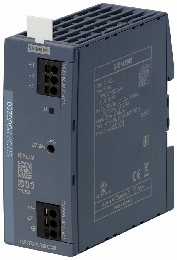 SITOP PSU6200 24 V/2.5 A Stabilized power supply Input: 120